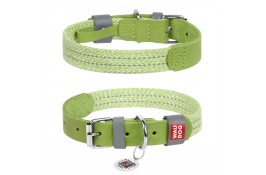 Collar WAUDOG Classic нашийник для собак зі шкіри та бавовни (салатовий) S
