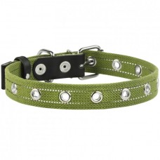 Collar брезентовый безразмерный ошейник со светоотражающей нитью для собак L