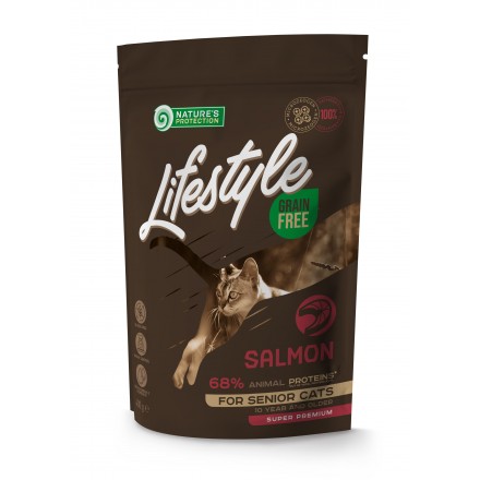 Lifestyle Grain Free Salmon Senior Cat для літніх котів з лососем 0,4 кг
