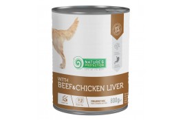 Nature's Protection Beef and Chicken Liver для собак с говядиной и куриной печенью 800 г*6шт.