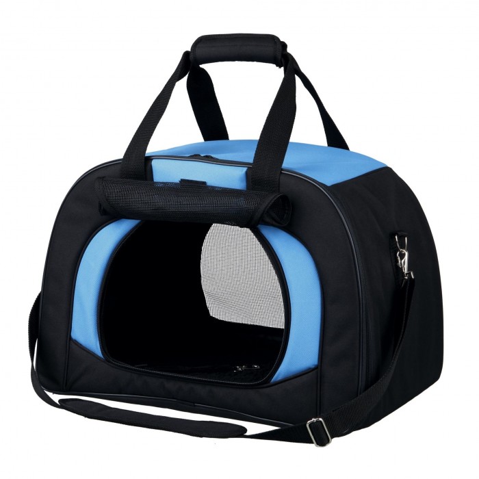 Trixie Kilian сумка-переноска для котов и собак голубая/черная 31х32х48 см