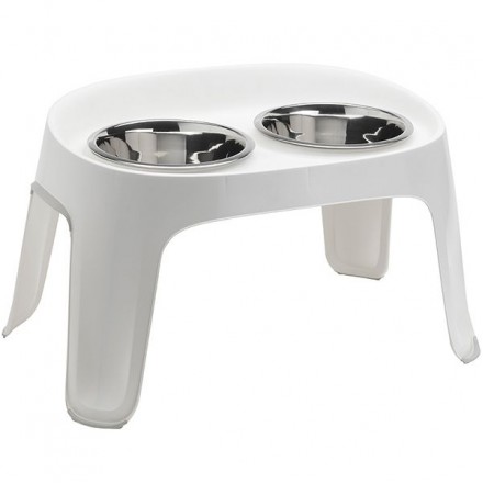 Moderna Skybar столик с мисками для собак (белый) 2x2500 мл