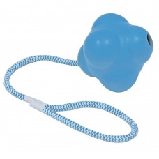 Croci игрушка для собак "Литой атом на веревке" (голубой) 13х51см