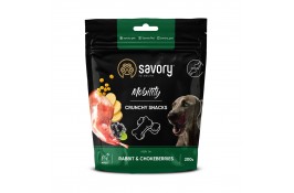 Savory Dog Mobility Crunchy Snack з кроликом і чорноплідною горобиною для собак 200г