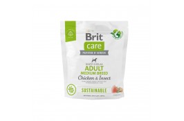Brit Care Dog Sustainable Adult Medium Breed корм для собак середніх порід з куркою та комахами 1 кг