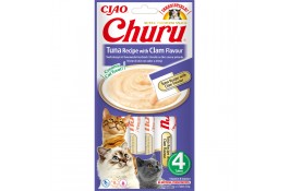 INABA Churu лакомство для кошек сливочный мусс с тунцом и моллюском 4 шт*14 г