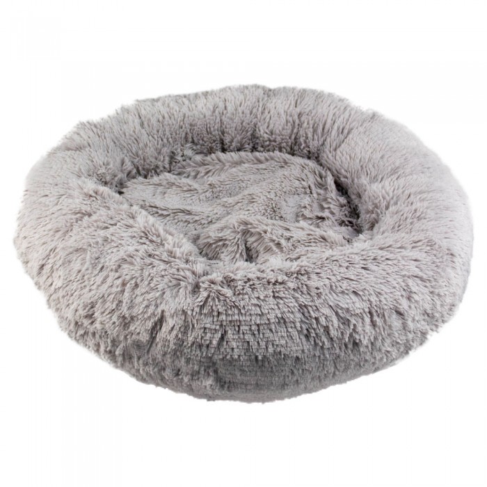 Пухнастики Пончик лежак для кошек и собак малых пород (серый) 50х50 см