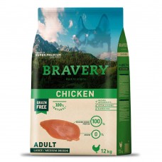Bravery Chicken Adult Large/Medium сухой корм для собак средних и крупных пород с курицей 12 кг