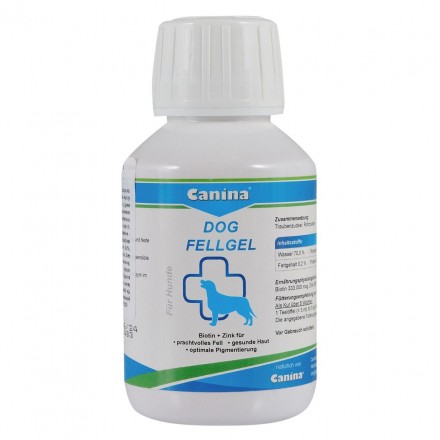 Canina Dog Fell Gel витамины для собак мелких пород для шерсти и здоровой кожи 100 мл