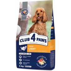 Club 4 Paws Premium Adult Medium & Large Breeds Light сухой корм для собак с индейкой 5 кг