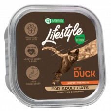 Nature's Protection Lifestyle Sensitive Digestion with Duck влажный корм для кошек с уткой 85 г*12шт