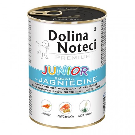 Dolina Noteci Premium вологий корм для цуценят з ягням 400 г