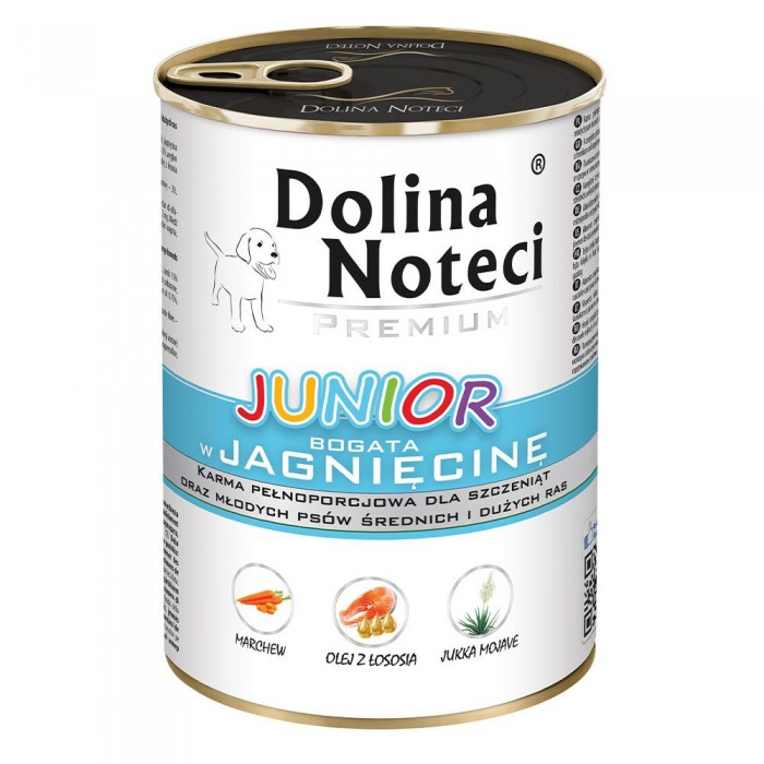 Dolina Noteci Premium вологий корм для цуценят з ягням 400 г