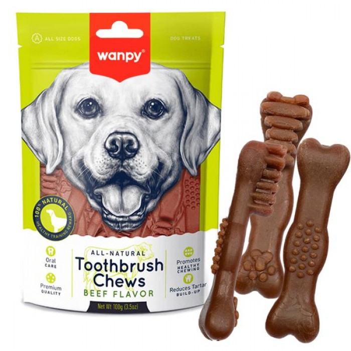 Wanpy Toothbrush Chews Beef ласощі для собак з яловичиною 100 г