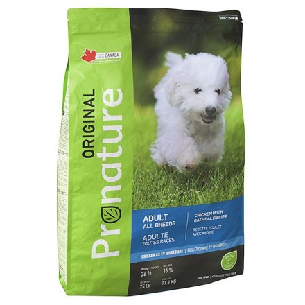 Pronature Original Dog Adult Chicken with Oatmeal сухой корм для взрослых собак с курицей 11,3 кг