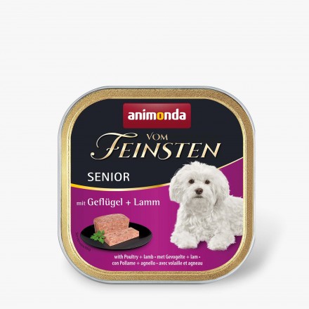 Animonda Vom Feinsten Senior with Poultry + Lamb вологий корм з птицею і ягням для старіючих собак 150 г
