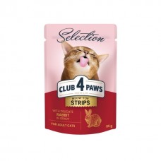 Club 4 Paws Premium Selection влажный корм для кошек с кроликом в соусе 85г*24шт