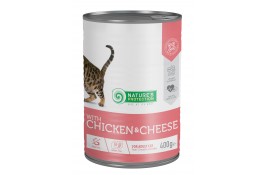 Nature's Protection with Сhicken & Сheese вологий корм з куркою і сиром для дорослих котів 400 г*6шт.