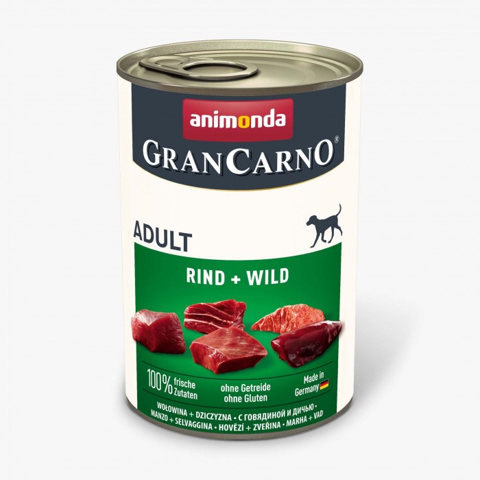 Animonda GranCarno Adult Beef + Game вологий корм з яловичиною та дичиною для собак 400 г