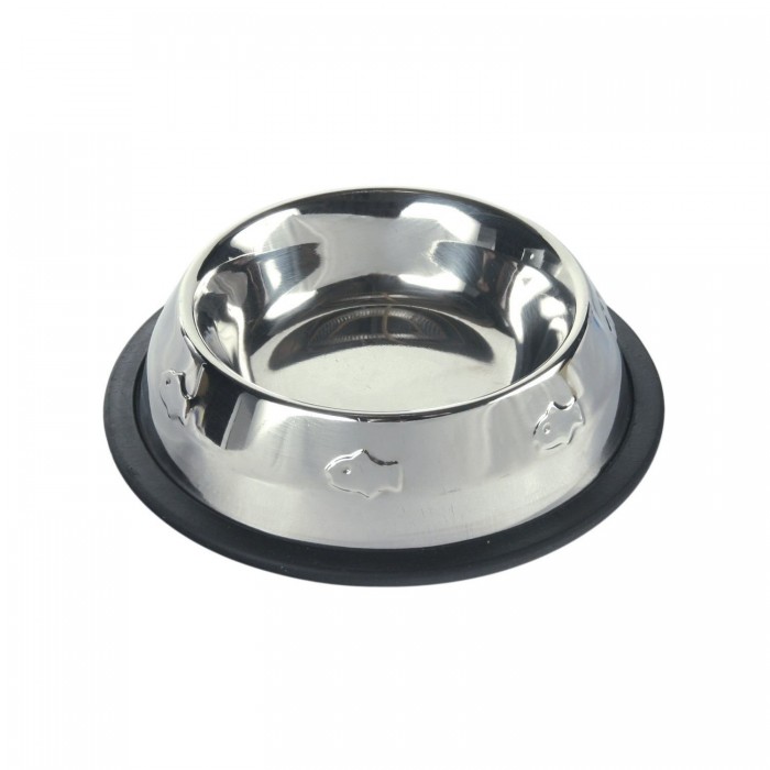 Trixie металическая миска для котов на резиновом основании 