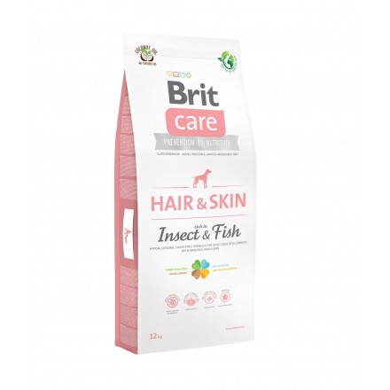 Brit Care Dog Insect Fish сухий корм для собак з комахами та рибою для шкіри та шерсті 12кг