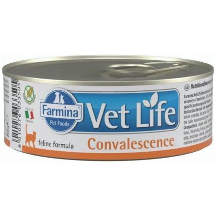 Farmina Vet Life Convalescence вологий корм для кішок при лікуванні шлунково-кишкового тракту після хірургічних втручань 85 г