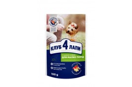 Club 4 Paws Premium влажный корм для собак малых пород с курицей в желе 100 г