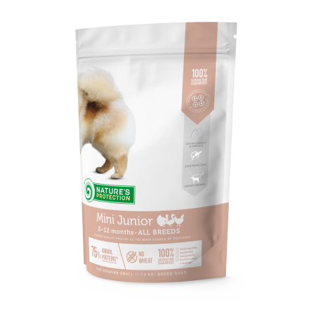 Nature's Protection Mini Junior Small Breeds сухий корм для цуценят малих порід 0,5 кг
