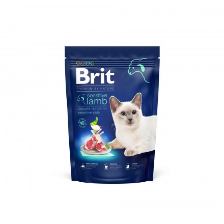 Brit Premium by Nature Cat Sensitive 800 г (для котов с чувствительным пищеварением, с ягненком)