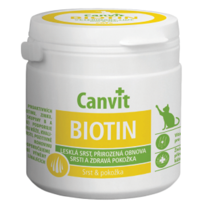 Canvit Biotin витамины для кожи и шерсти кошек 100 г х 100 табл.