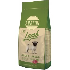 ARATON LAMB Junior All Breeds сухой корм для молодых собак с ягнятиной и рисом 15 кг