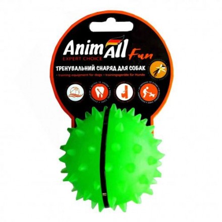 AnimAll Fun іграшка для собак "М'яч-каштан" (зелена) 7 см​