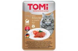 TOMI POULTRY IN TOMATO JELLY влажный корм для котов с птицей в томатном желе 100г*20шт