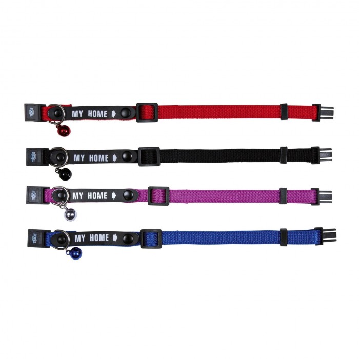 Trixie My Home нейлоновый ошейник для котов с колокольчиком  4-х цветов
