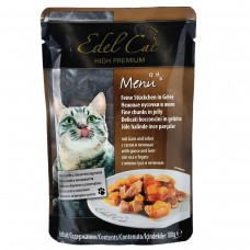 Edel Cat Кусочки с гусем и печенью в желе для кошек, пауч 100g