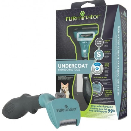 FURminator Long Hair фурминатор для кошек до 4,5 кг с длинной шерстью размер S