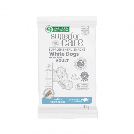 Nature's Protection Superior Care White Dogs Healthy hips & joints для собак с белым окрасом 110 г*6шт.
