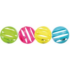 Trixie набор игрушек для кошек Мячики с погремушкой 4 см (4 шт)