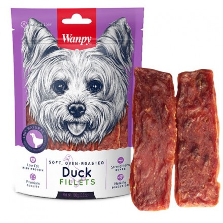 Wanpy Soft Duck Fillets лакомство для собак с уткой 100 г