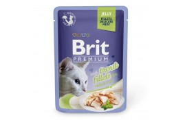 Brit Premium Cat pouch филе форели в желе 85г*24шт