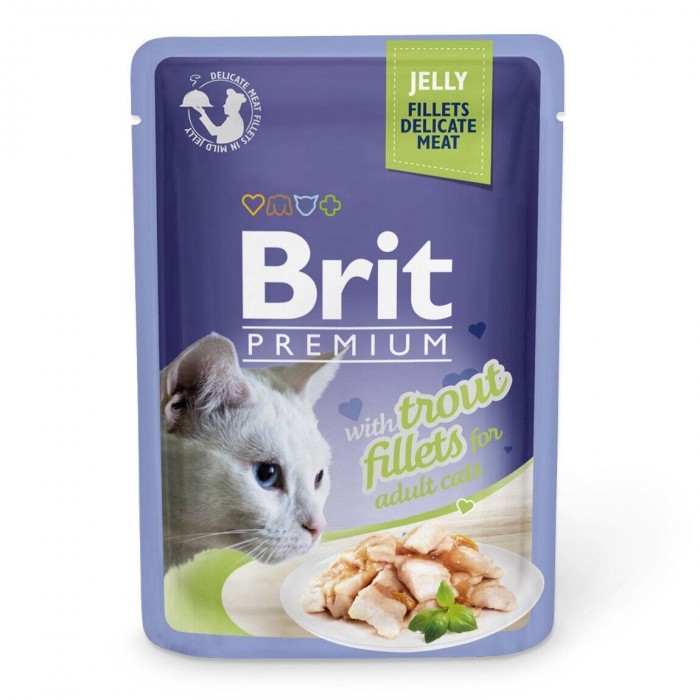 Brit Premium Cat pouch філе форелі в желе 85г*24шт