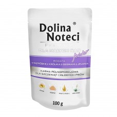 Dolina Noteci Premium влажный корм для щенков с печенью и языком 100 г
