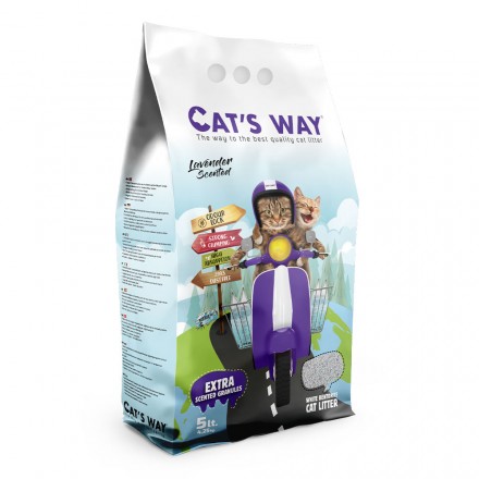 CAT'S WAY бентонитовый наполнитель для кошек с ароматом лаванды 5 л