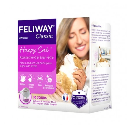 Ceva Feliway Classic успокаивающее средство для кошек во время стресса (диффузор + сменный блок) 48 мл