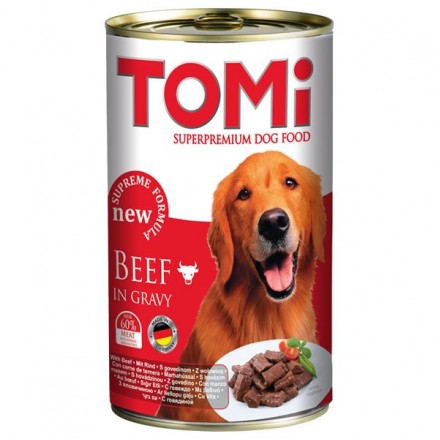 TOMI BEEF вологий корм для собак з яловичиною в соусі 1,2 кг