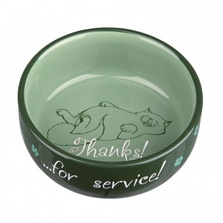Trixie Thanks for Service керамическая миска для котов 0,3 л/11 см