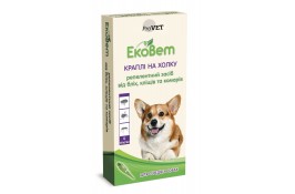 ProVET ЭкоВет капли от блох, клещей и комаров для собак средних пород (4 пипетки по 1,0 мл)