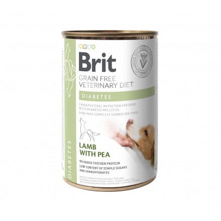 Brit GF Veterinary Diets Dog Diabetes с ягненком и горошком для взрослых собак 400g