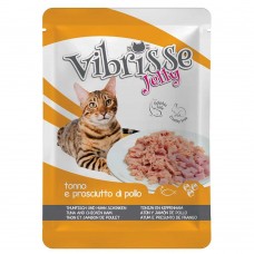 Vibrisse Jelly влажный корм для котов с тунцом и ветчиной 70 г