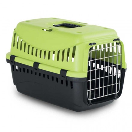 Bergamo Gipsy 1 Small Green переноска з металевими дверцятами для котів та собак до 6 кг (зелена)